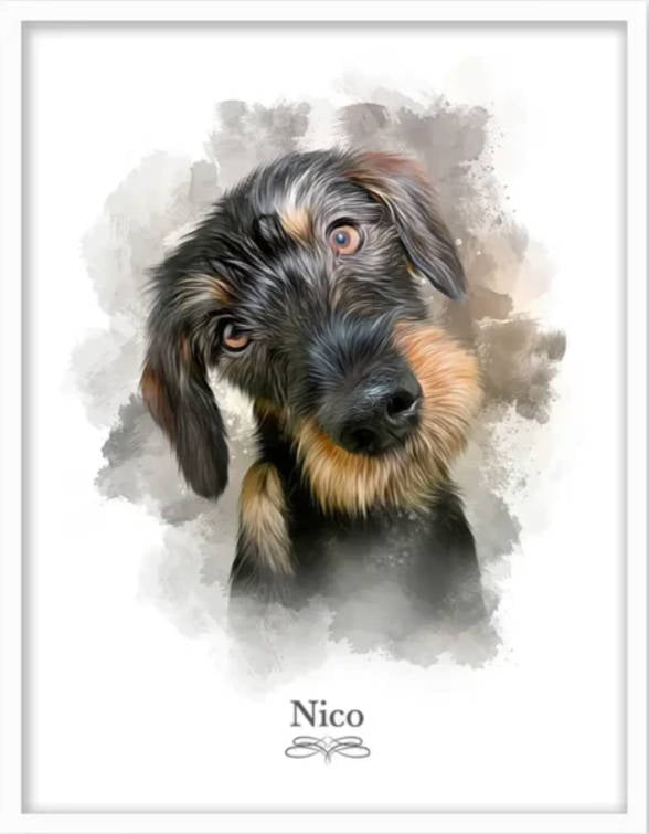 Retrato perro personalizado